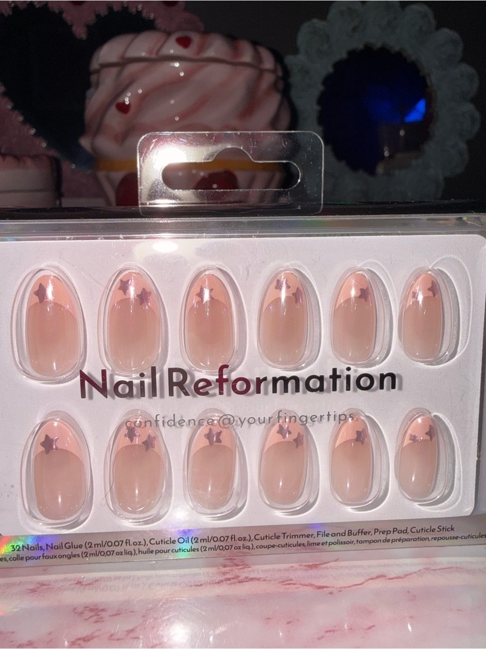 NailReformation Nude Pink Press-On Nails with Star Accent